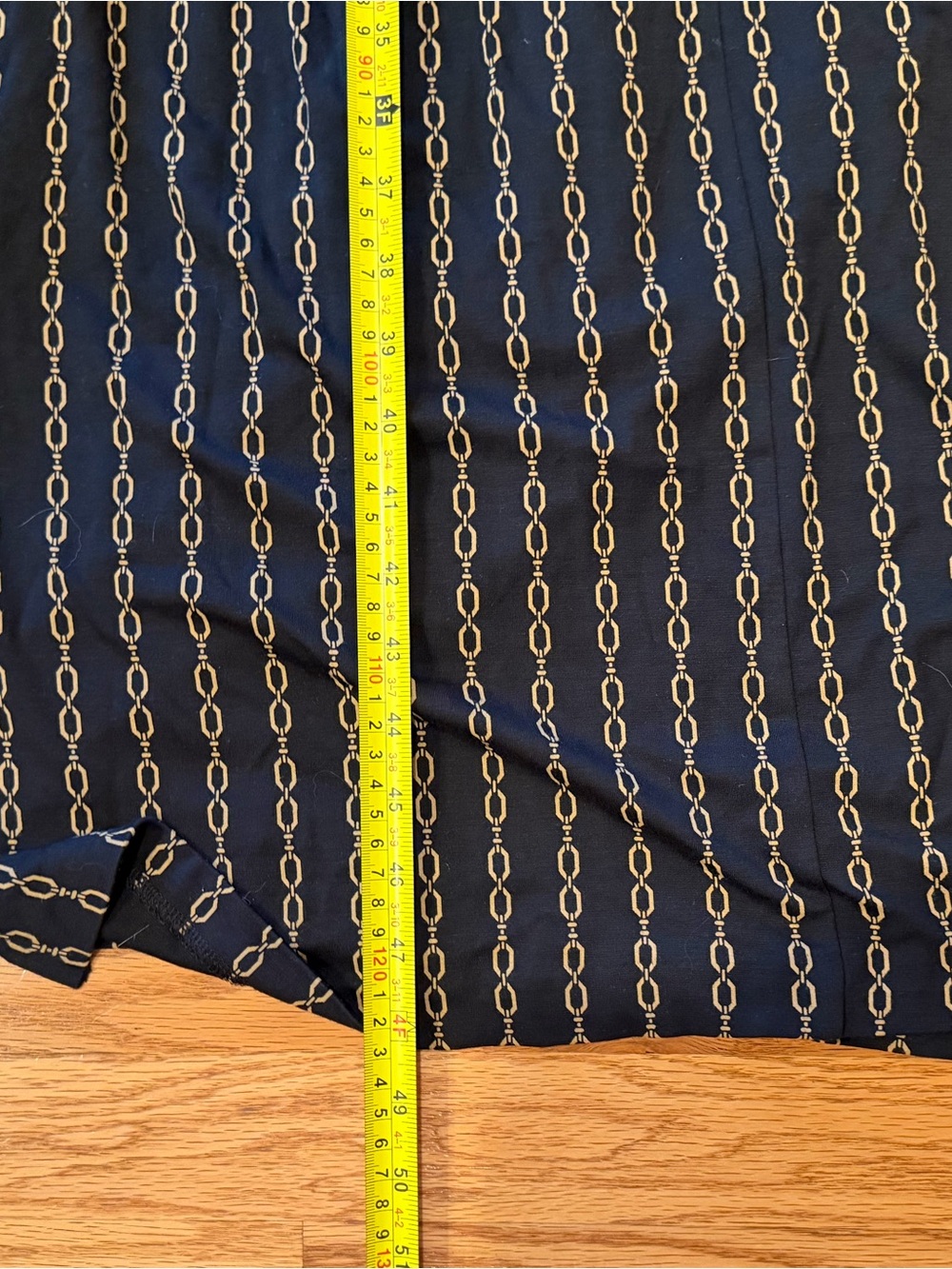 NWT Ann Taylor XL Chain Print Twist Front Midi Dress Black Gold Long Sleeve - Picture 8 of 11